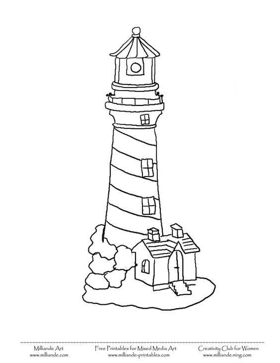 564x730 Simple Lighthouse Printable Lighthouse Coloring Pages Lighthouse