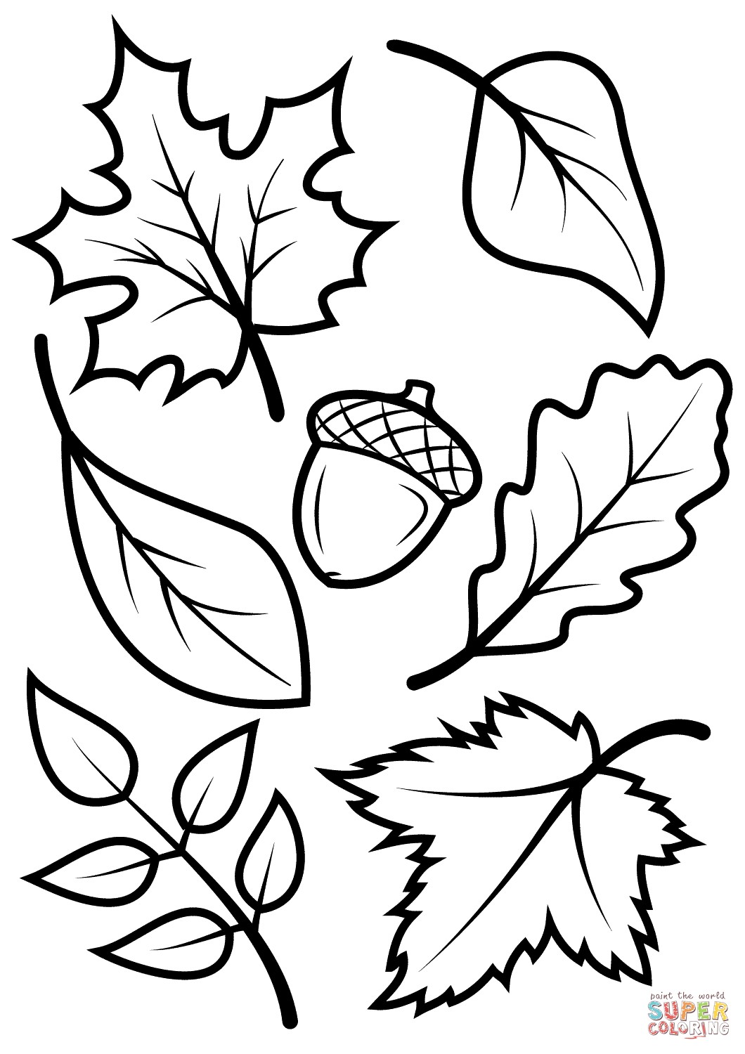 1060x1500 Simple Coloring Pages Of Leaves Free Printable Leaf For Kids