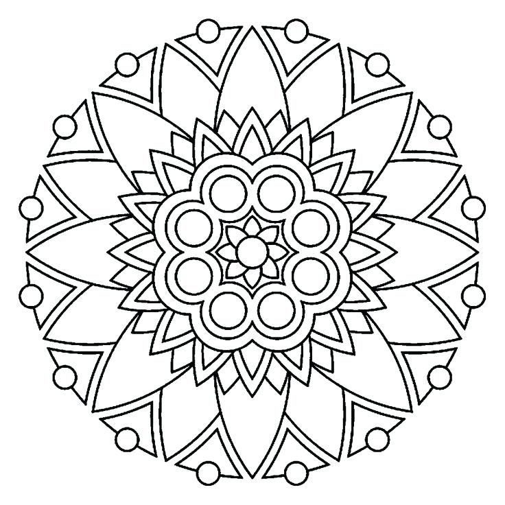 736x736 Simple Mandala Coloring Pages As Well As Easy Mandala Coloring