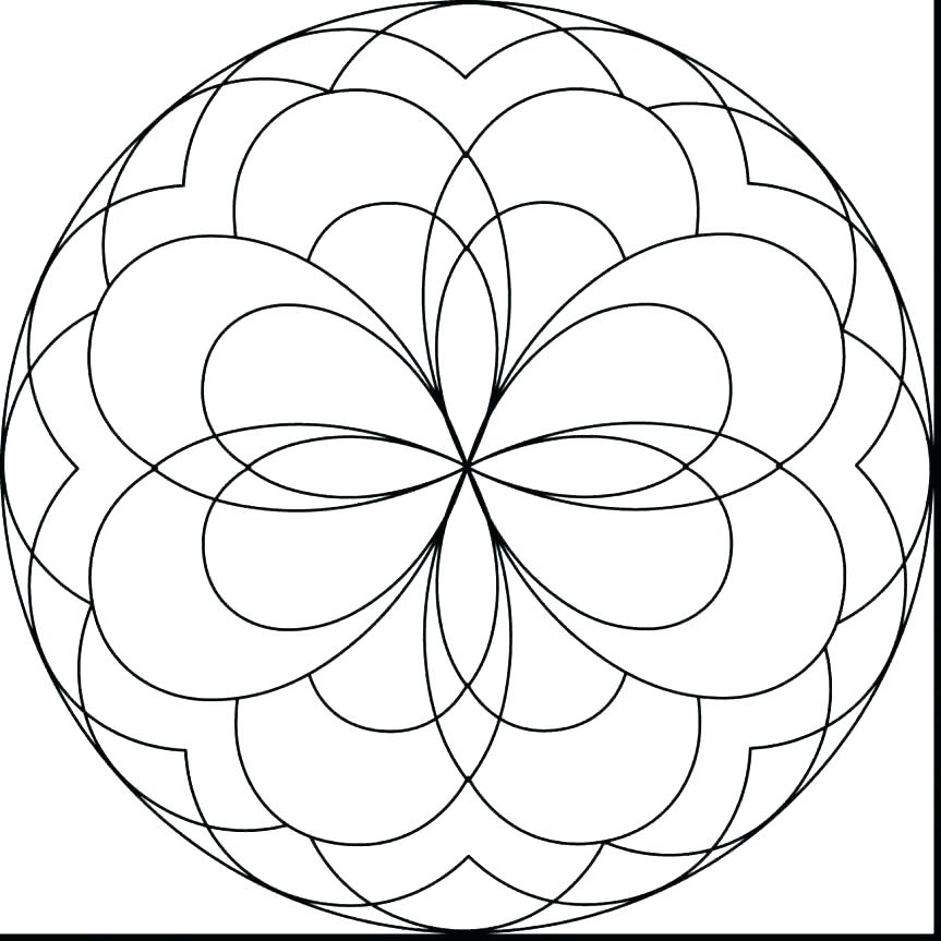 863x863 Simple Mandala Coloring Pages Simple Mandala Coloring Pages Simple