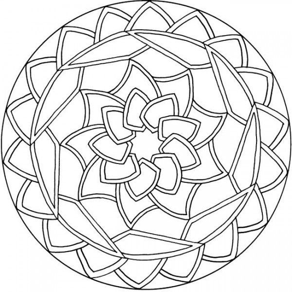 600x600 Simple Mandala Coloring Pages 01 Decoupage Art Studio