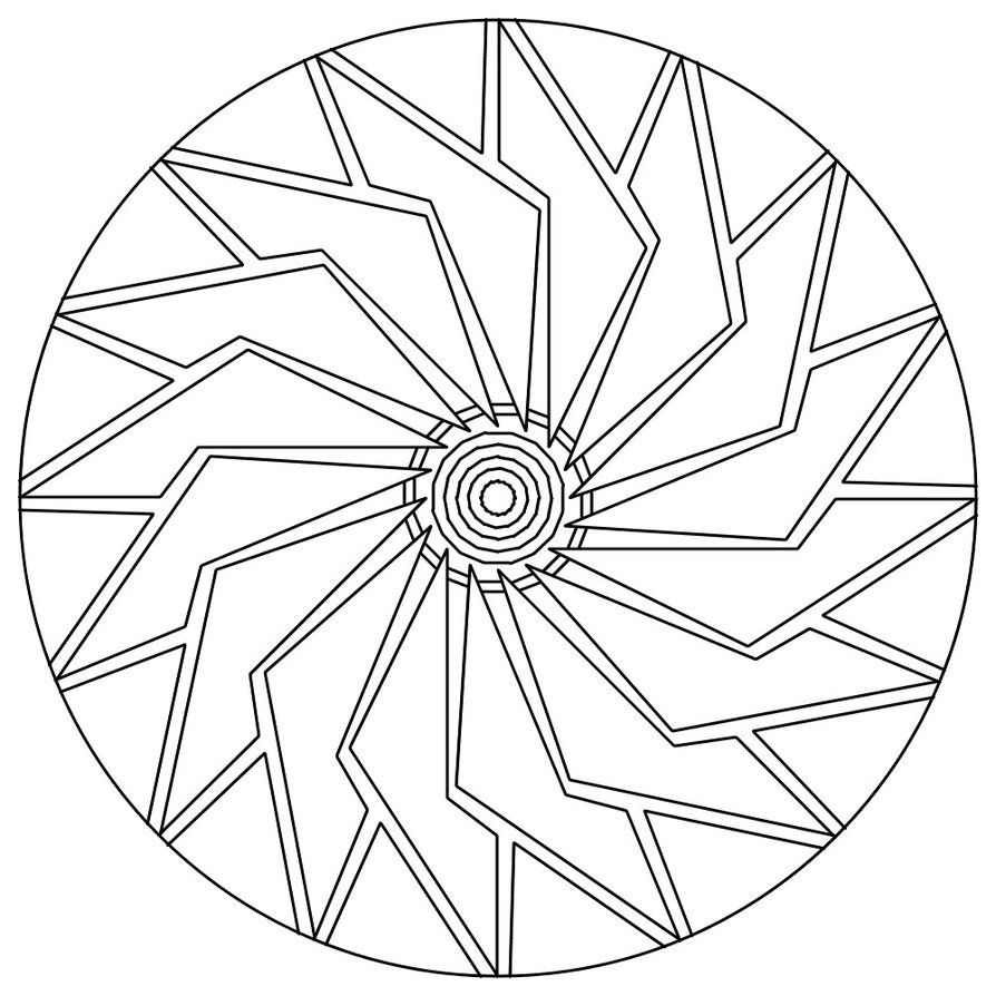 894x894 Free Printable Mandala Coloring Pages Mandala 105 By Sadadoki