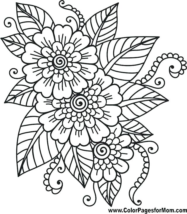640x732 Flower Mandala Coloring Pages Flower Coloring Pages Flower