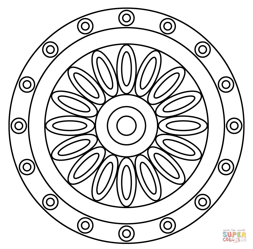 824x810 Flower Of Life Mandala Coloring Page Free Printable Coloring