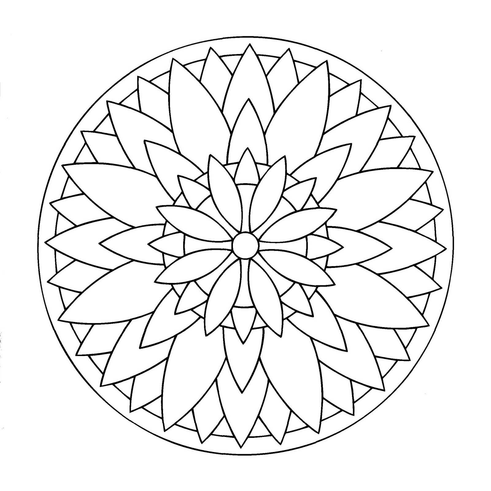 1600x1600 Mandala To Color Flowers Vegetation To Print 8