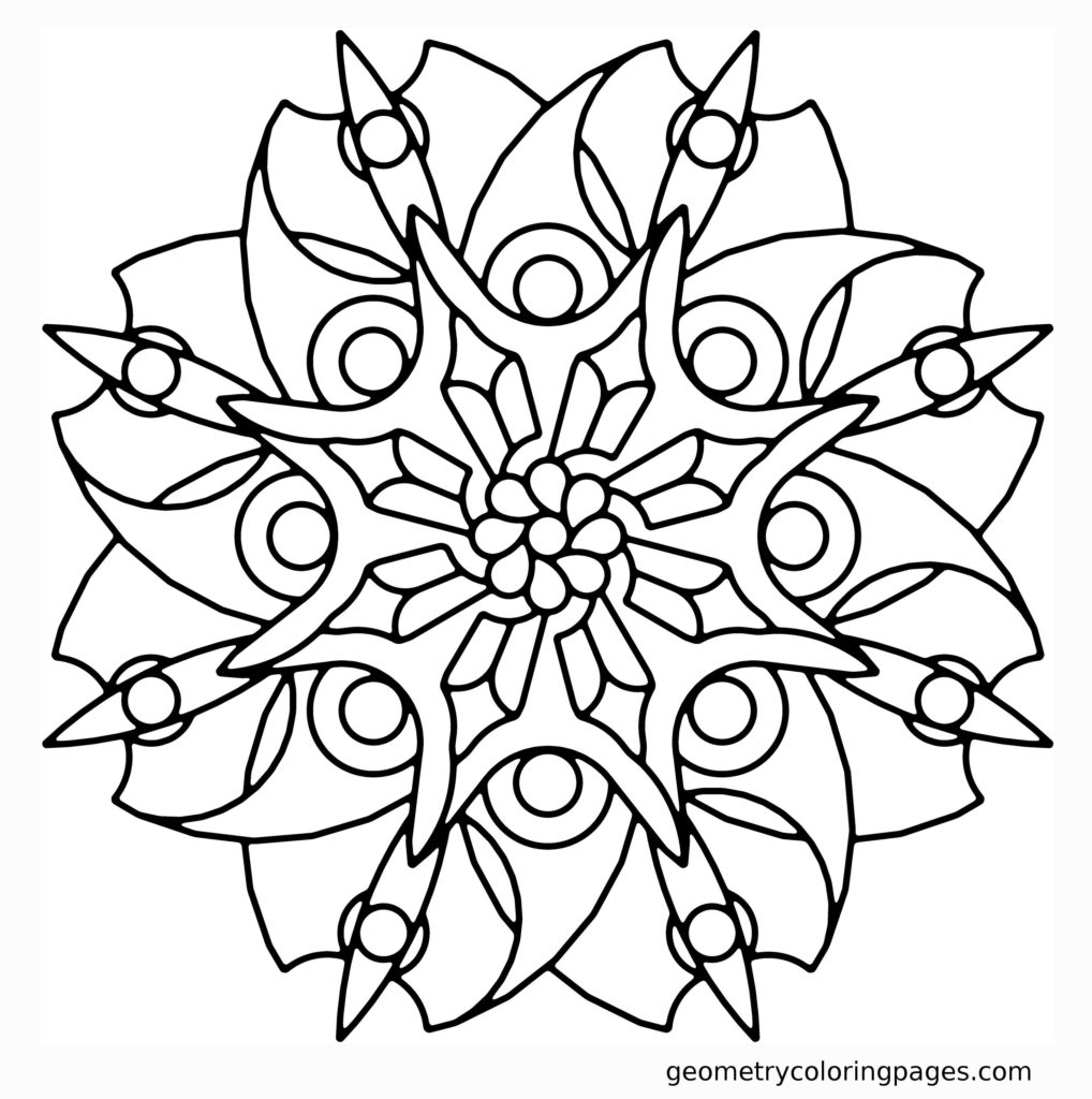 1018x1024 Simple Mandala Flower Coloring Pages To Color Easy Children 17