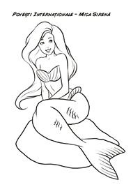 Simple Mermaid Coloring Pages