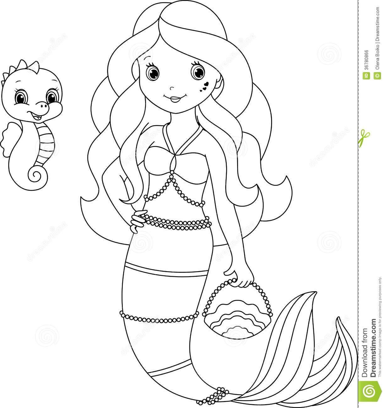 1229x1300 Simple Mermaid Coloring Page Simple Colorings