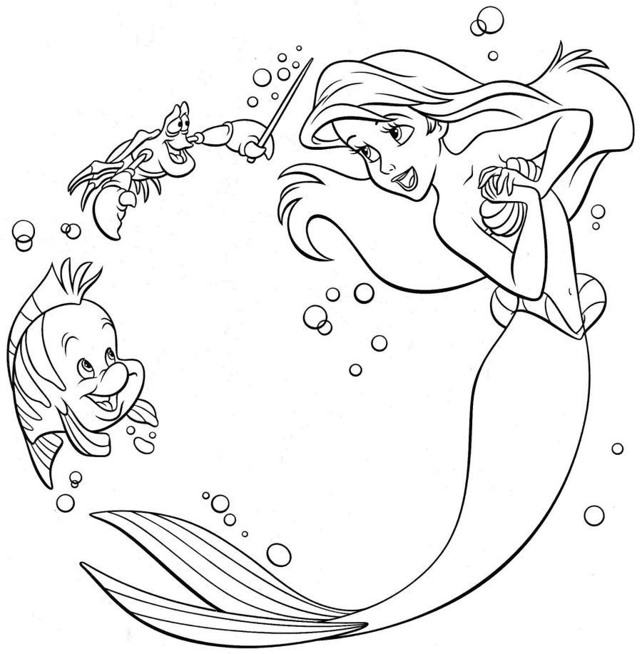 900x917 The Little Mermaid Coloring Pages Ariel And Eric Simple Sheets Tixac