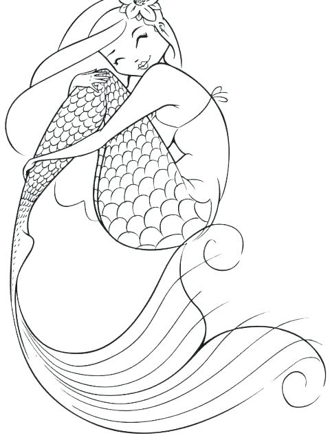 480x640 Pictures Of Mermaids To Color