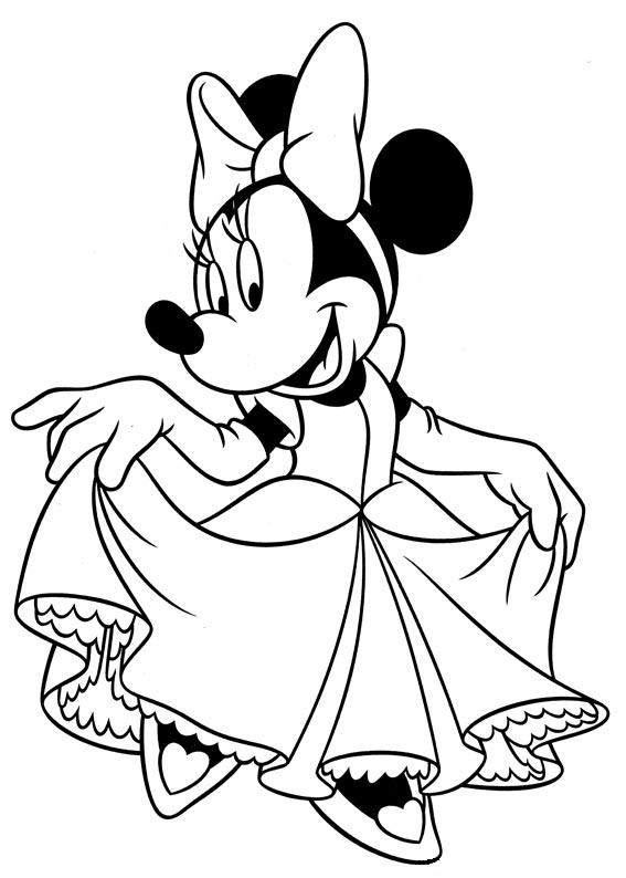 567x794 Minnie Mouse Colouring Page