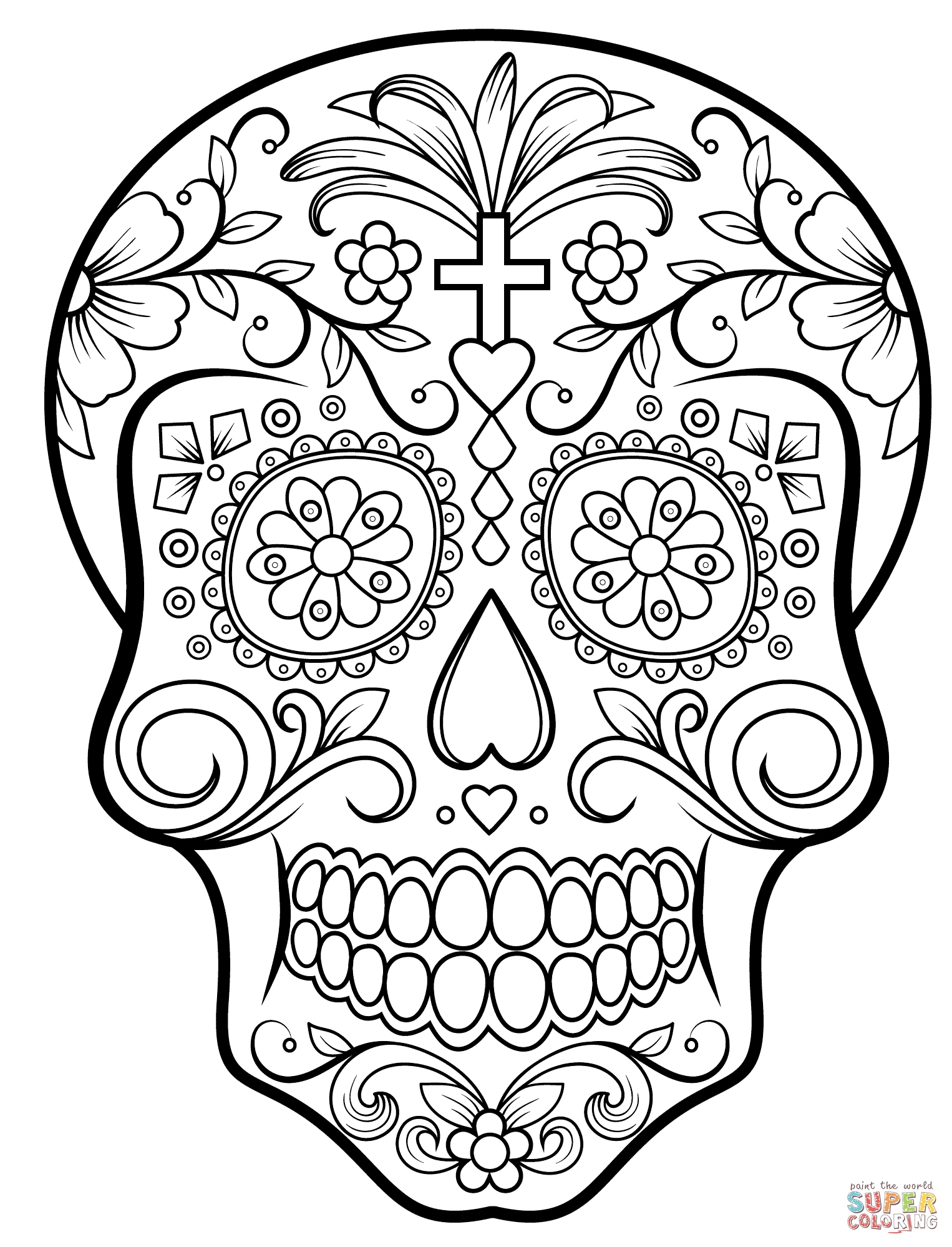 1526x1998 Candy Skull Coloring Pages Best Of Simple Sugar Skull Coloring