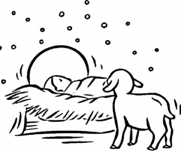 600x500 Peachy Design Free Printable Nativity Scene Coloring Pages