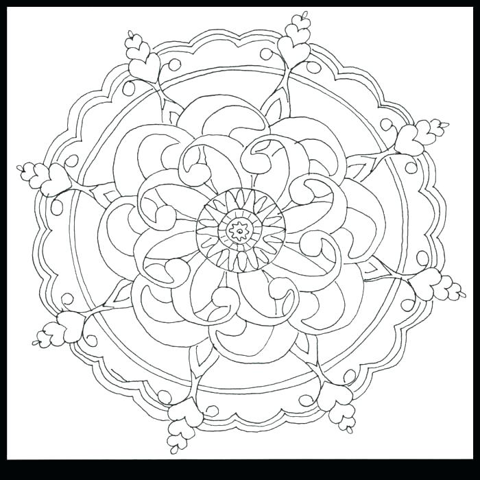 700x700 Simple Flower Coloring Pages Flower Pattern Coloring Pages
