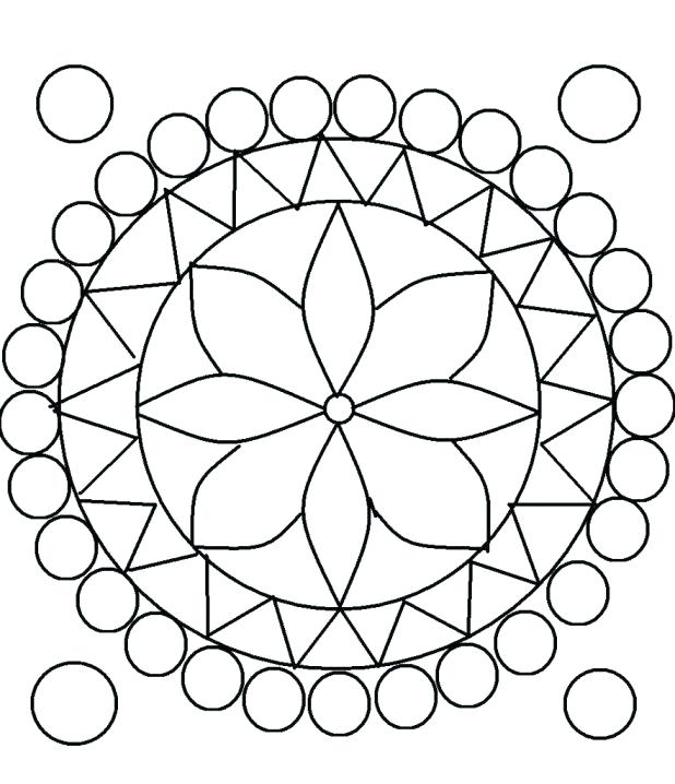 618x718 Incredible Amazing Geometric Patterns Coloring Pages Image