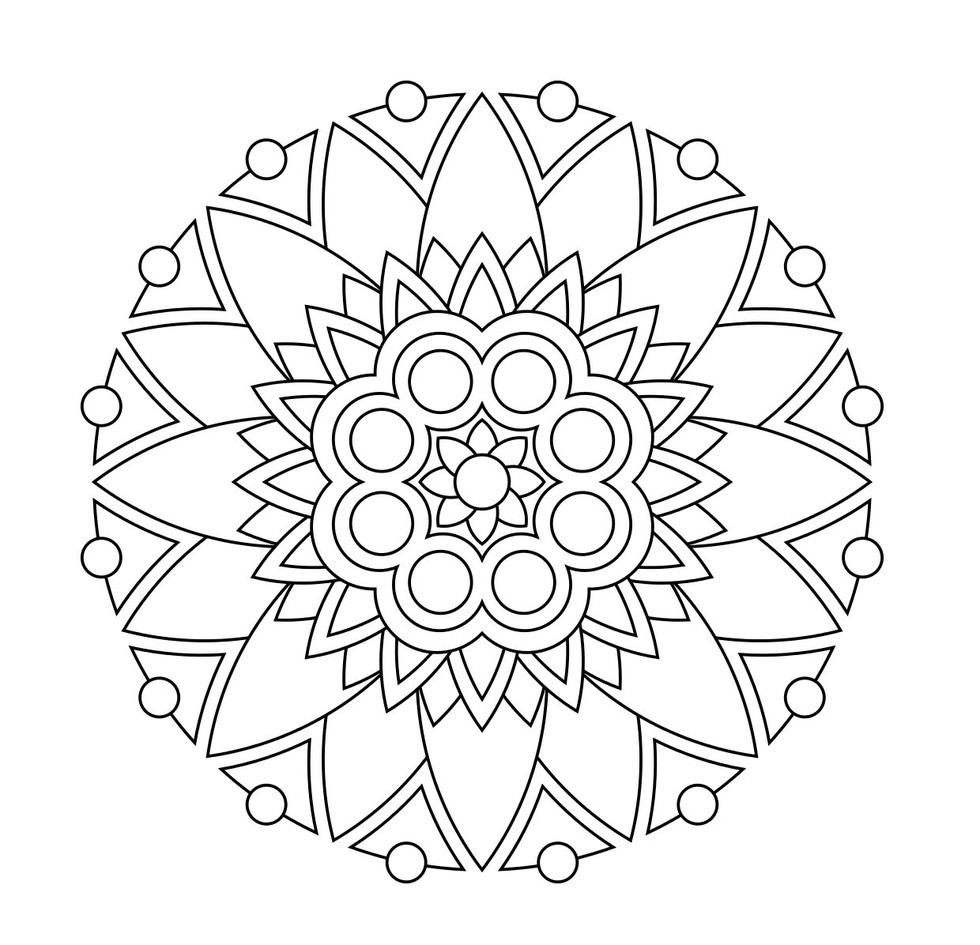 980x945 Easter Egg With Simple Flower Pattern Coloring Page Free Printable