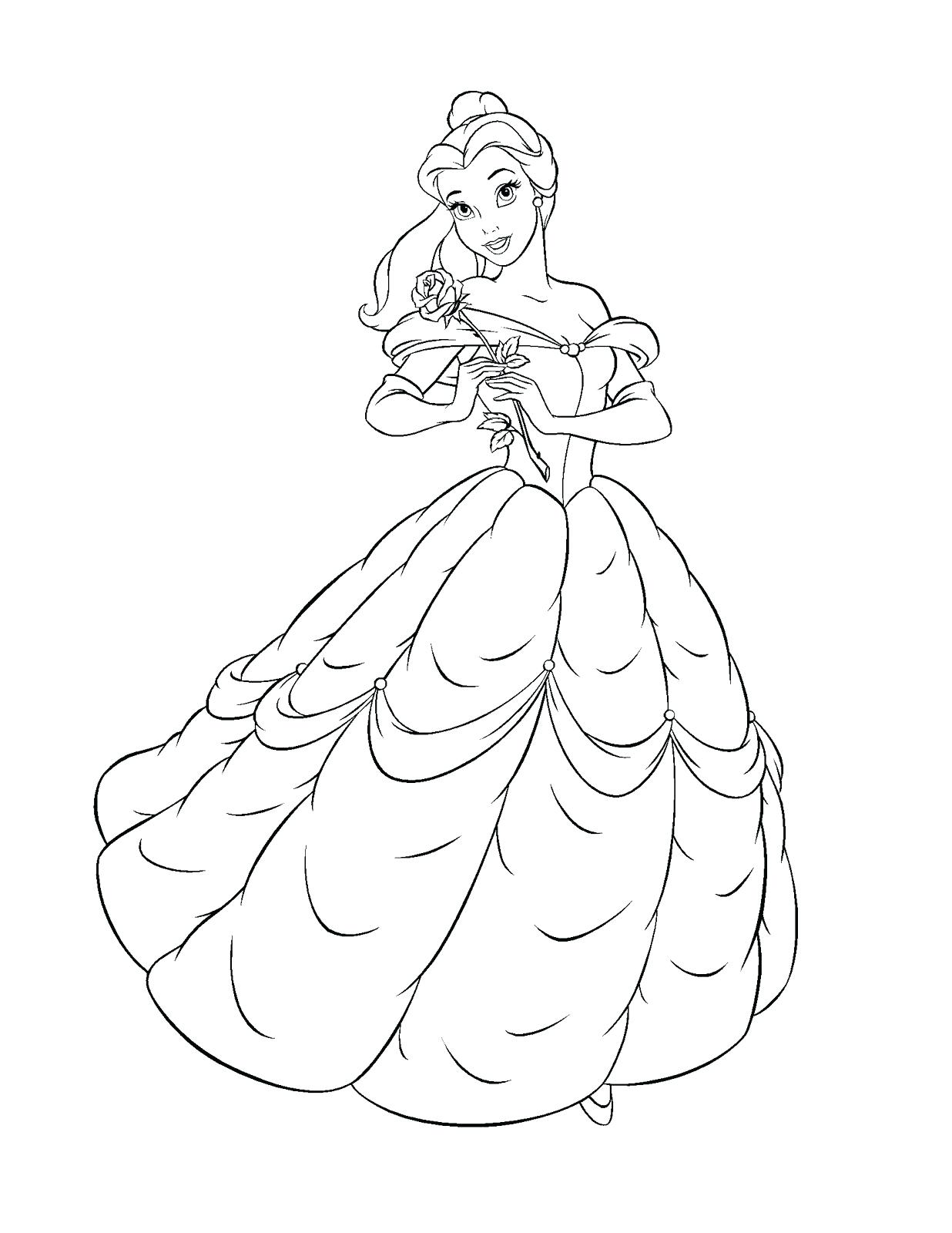 1236x1600 Simple With Disney Princess Coloring Pages Within 3