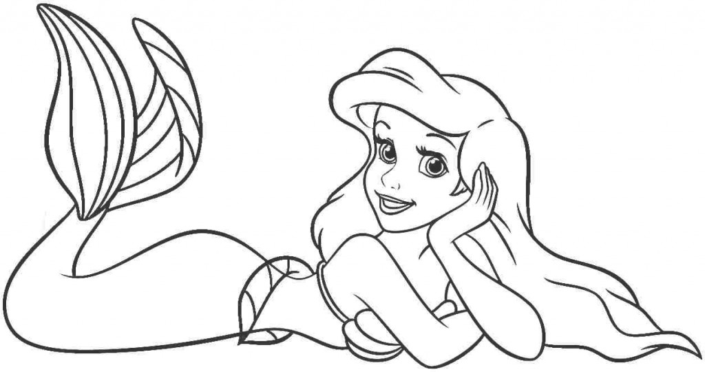 1024x540 Best Simple Princess Coloring Pages For Girls Ariel For Princess