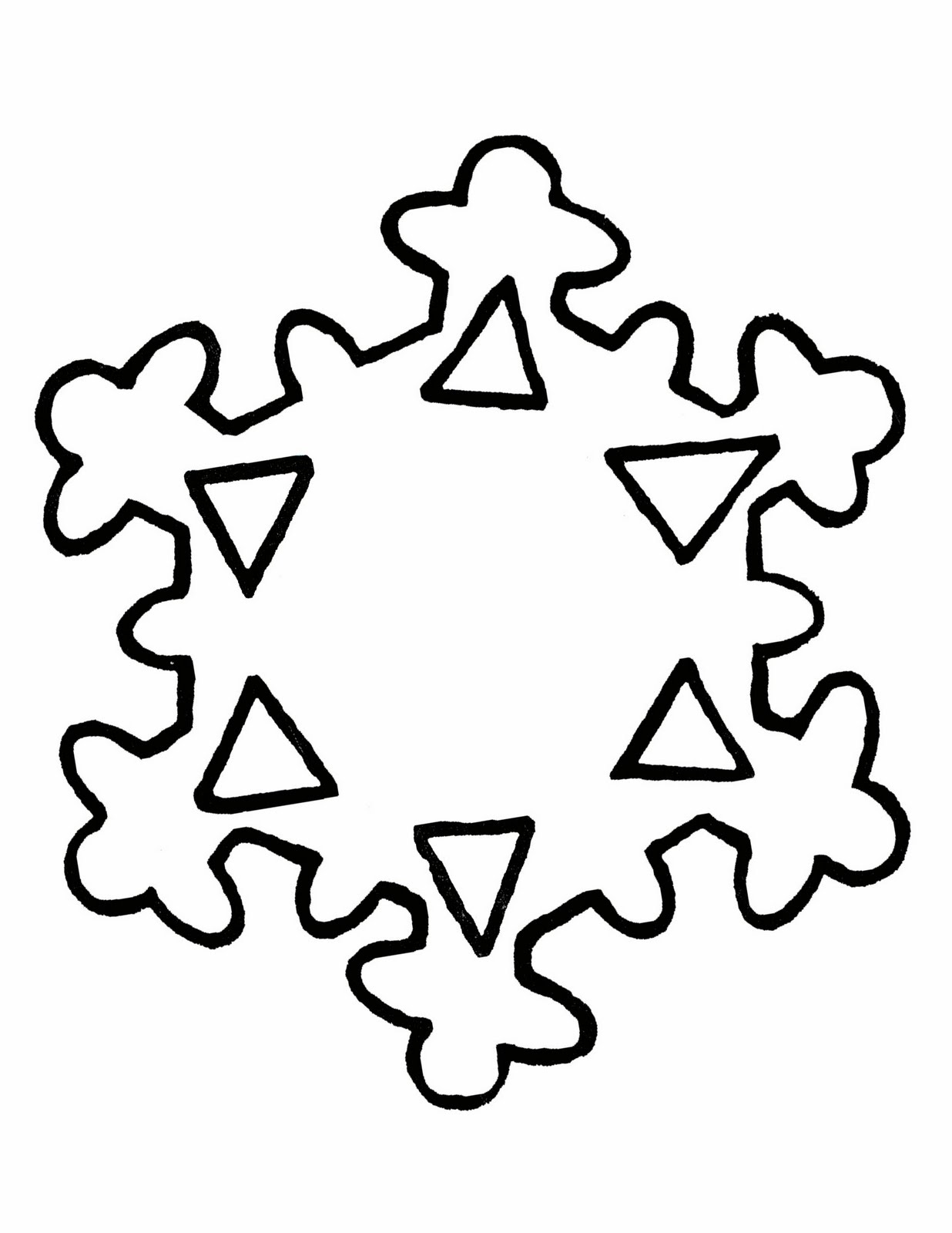 1236x1600 Snowflakes Coloring Pages