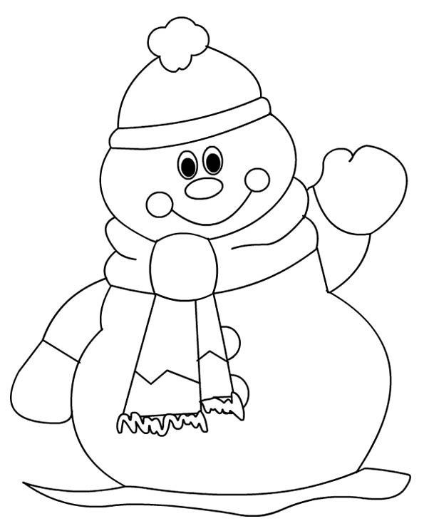 595x738 Snowman Pictures To Print Images New Simple Snowman Coloring Pages