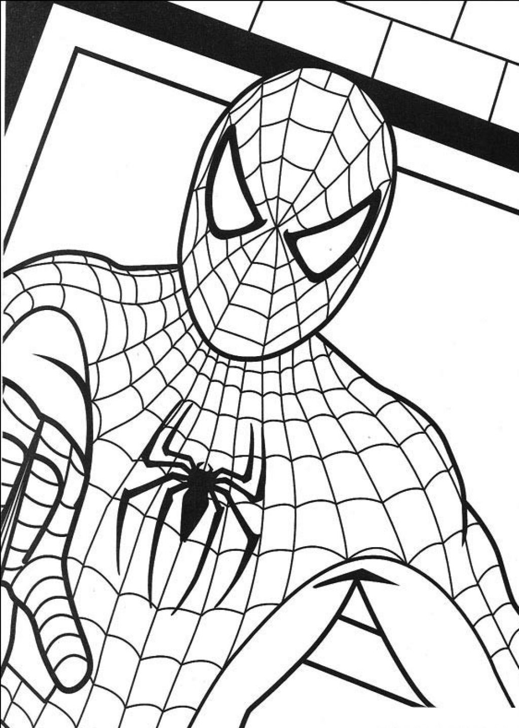 1024x1437 Best Simple Spiderman Coloring Pages Free 638 Printable