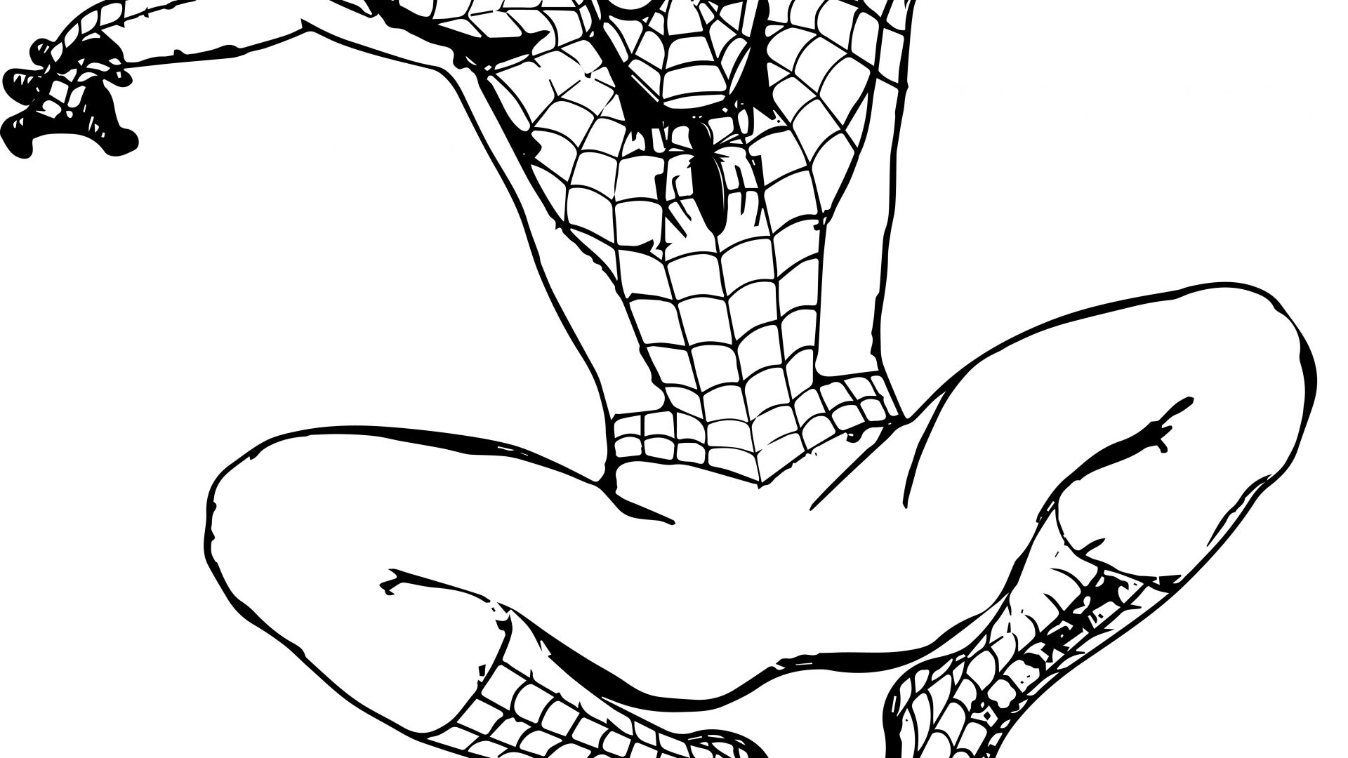1920x1080 Simple Spidermanloring Booklouring Online Free Games Pdf Spiderman