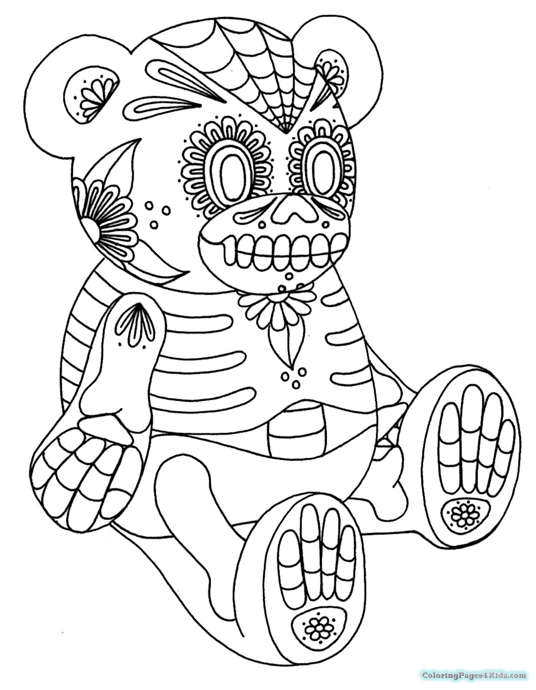 1066x1372 Simple Sugar Skull Coloring Pages Coloring Pages For Kids