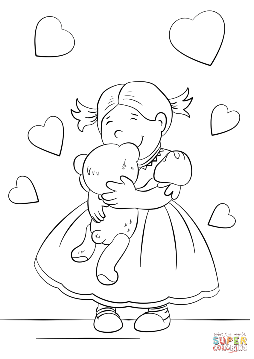 849x1200 Simple Teddy Bear Coloring Page Printable Pages Click The To View