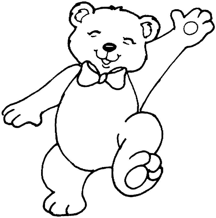 893x900 Simple Teddy Bear Coloring Pictures Pages Free