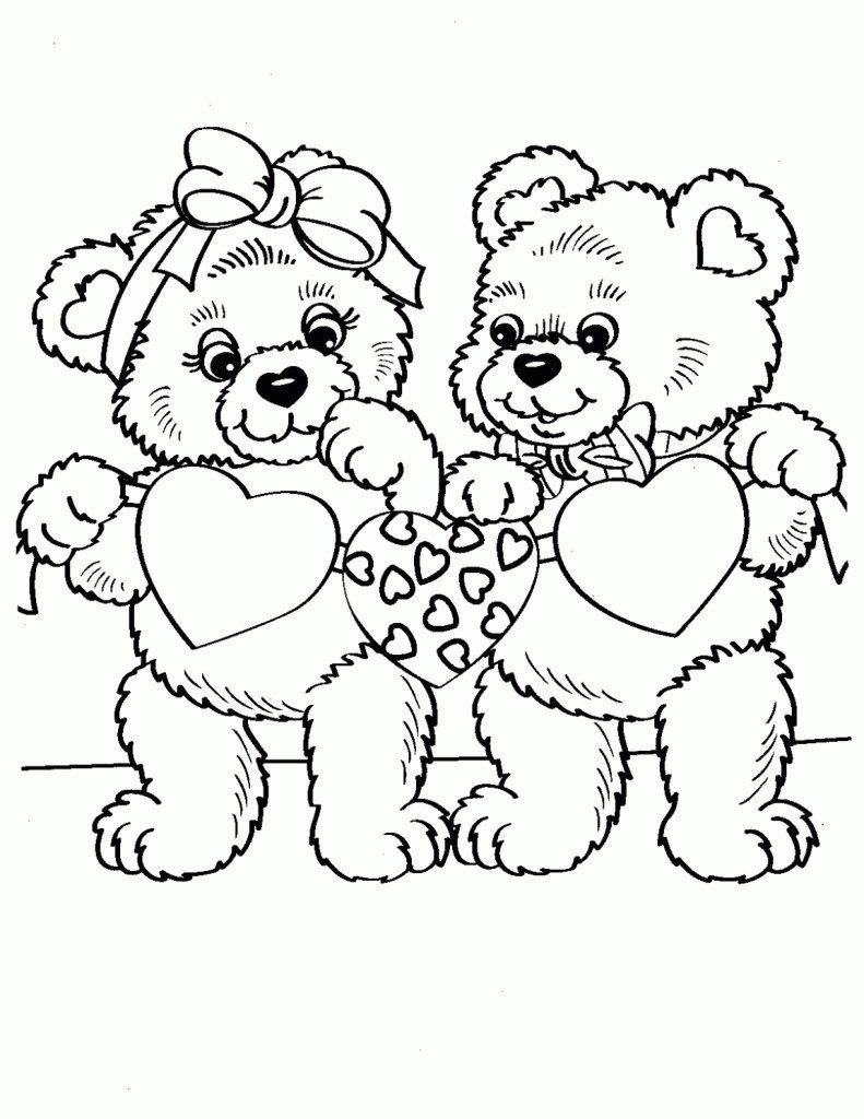 791x1024 Valentines Day Bear Coloring Pages Fresh Simple Teddy