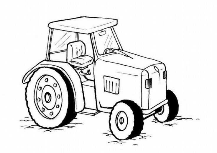 Simple Tractor Coloring Pages
