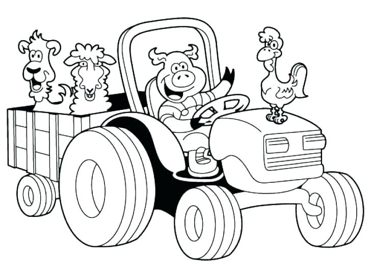 728x546 Printable Simple Tractor Coloring Pages Kids Coloring Pages