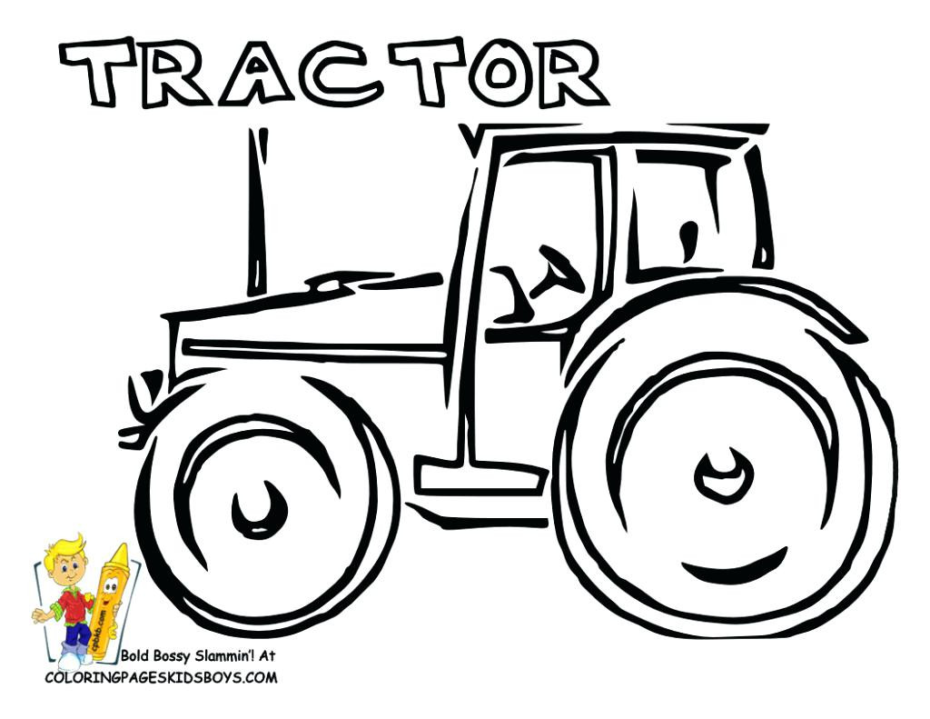 1024x791 Simple Tractor Coloring Page Free Printable Pages And Acpra