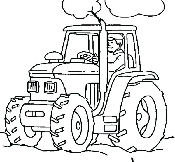 600x558 Tractor Coloring Pages Tractor Coloring Pages Printable Realistic