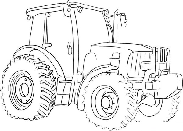 600x429 Adventurous Tractor Coloring Simple Tractor Coloring Book