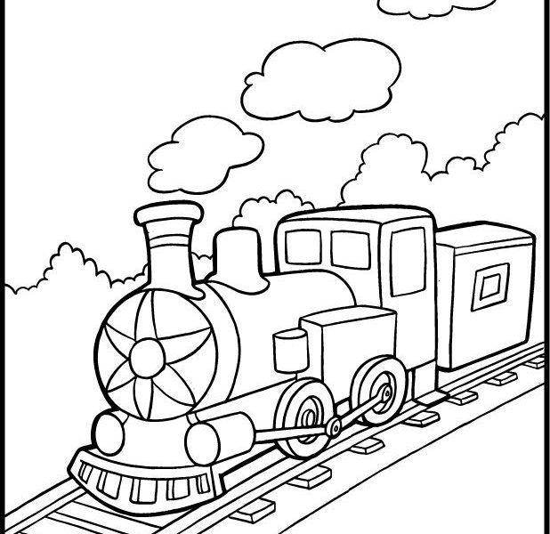 618x600 Train Coloring Book Popular Trend Coloring Pages