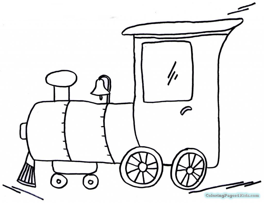 1024x789 Enormous Simple Train Coloring Page Pages For Kids