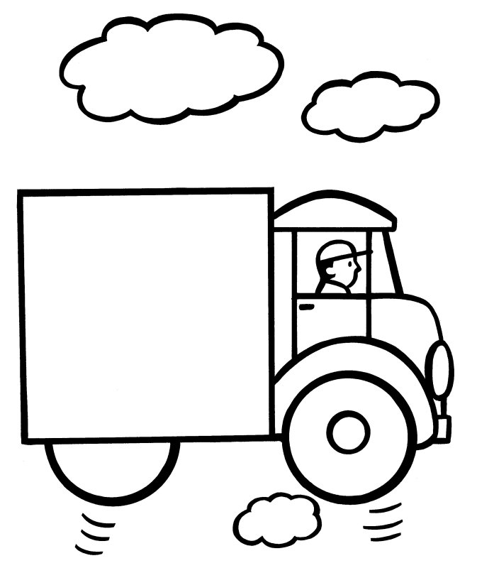 673x800 Easy Truck Coloring Pages