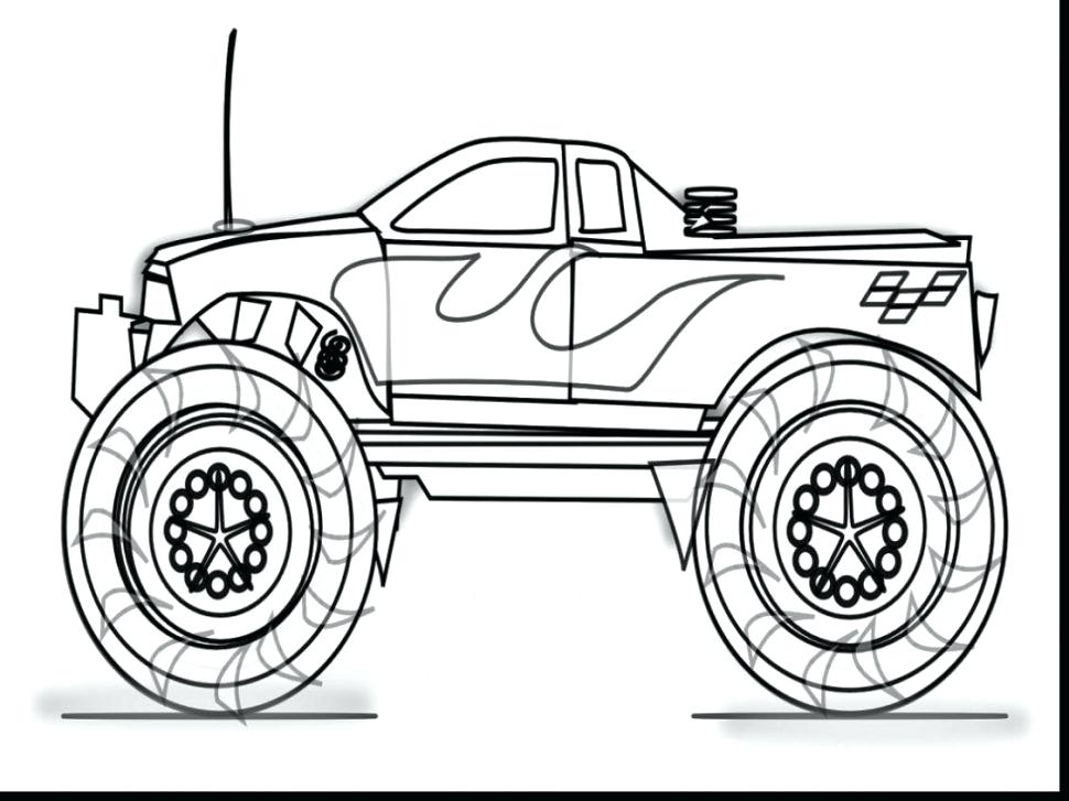970x727 Outstanding Coloring Page Monster Truck Coloring Pages Outstanding