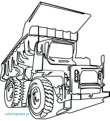 455x500 Coloring Pages ~ Garbage Truck Coloring Page Simple Cartoon