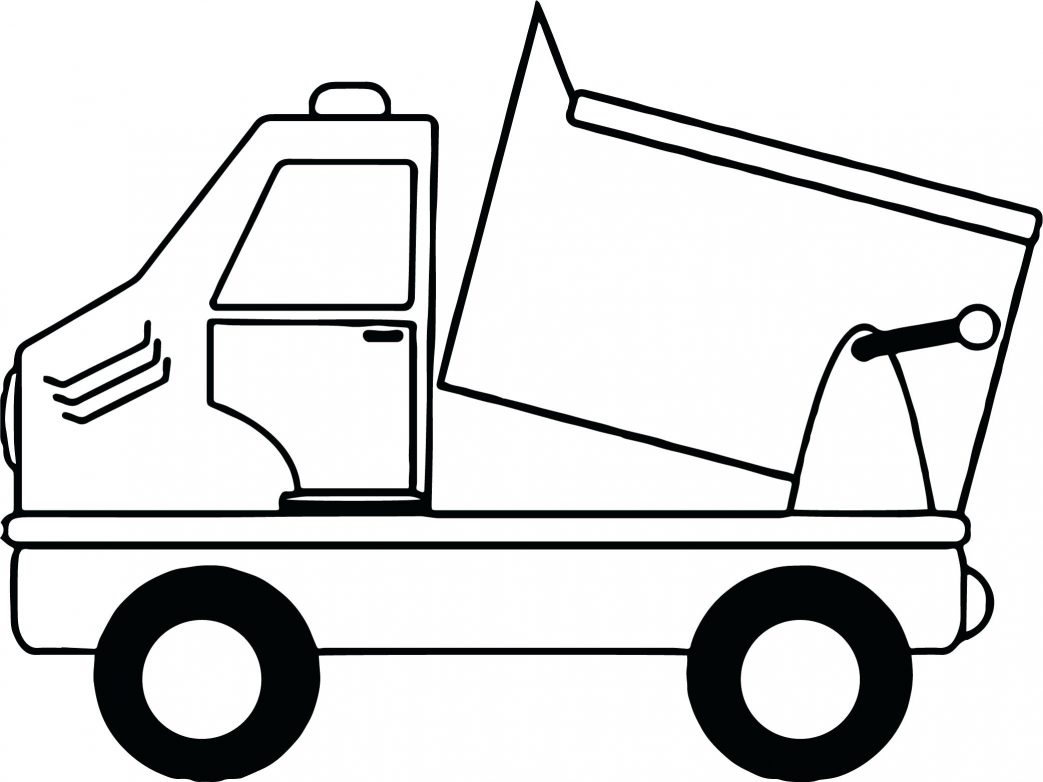 1043x782 Cartoon Garbage Truck Coloring Pages Printable Dump For Kids