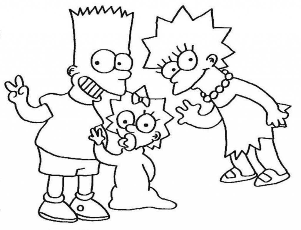 Simpsons Characters Coloring Pages