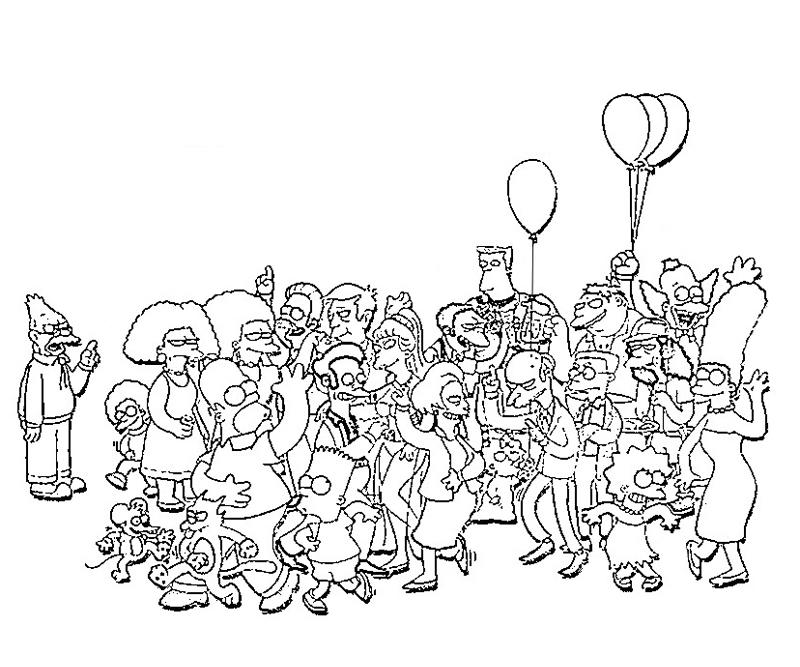 800x667 Simpsons Characters Coloring Pages