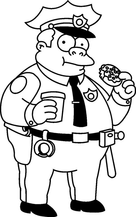 553x882 Chief Wiggum Simpsons Coloring Page Coloring Pages