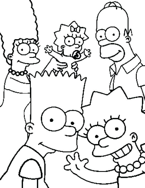600x776 Kids N Coloring Pages Of Bart Simpson Coloring Pages Free