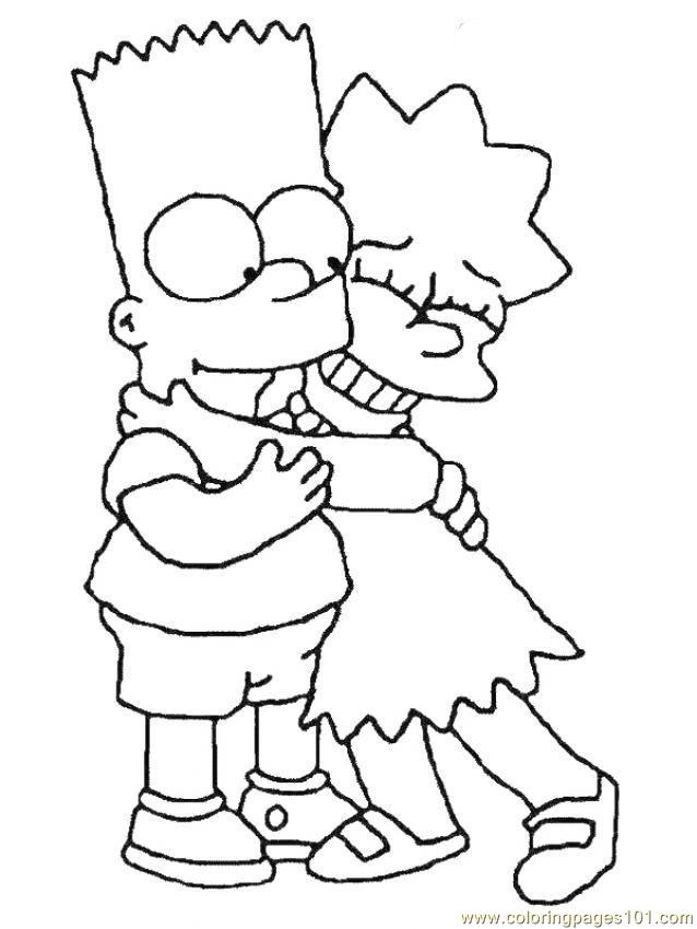 638x850 Simpsons Coloring Page