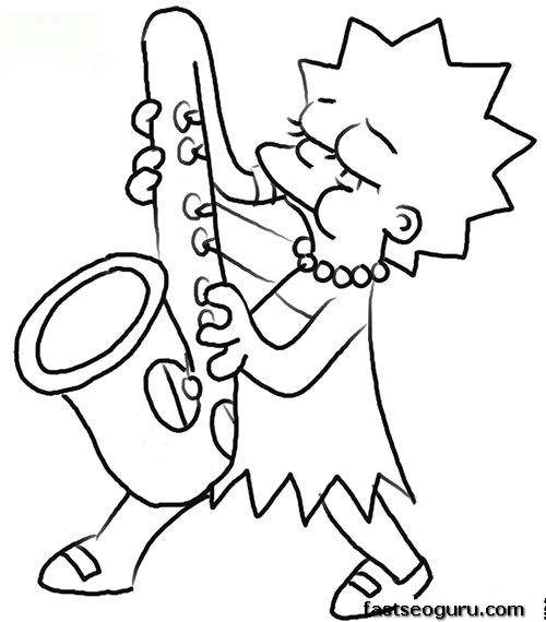 500x570 Simpsons Coloring Pages Printable