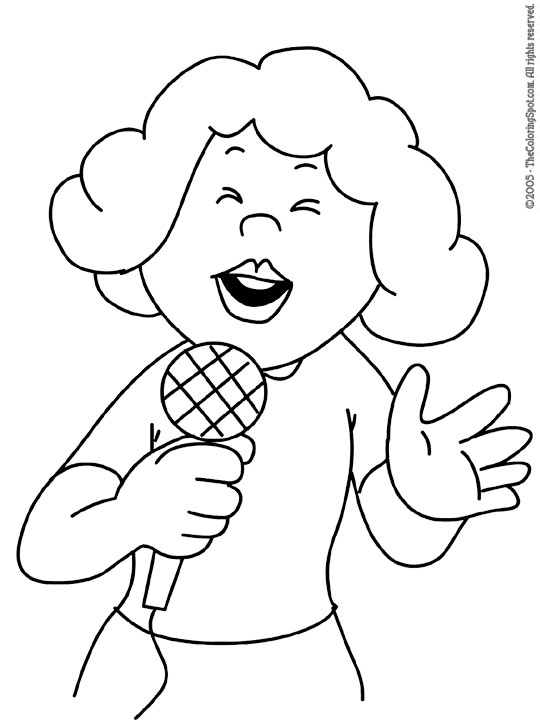 540x720 Majestic Design Ideas Singing Coloring Pages Female Singer Audio