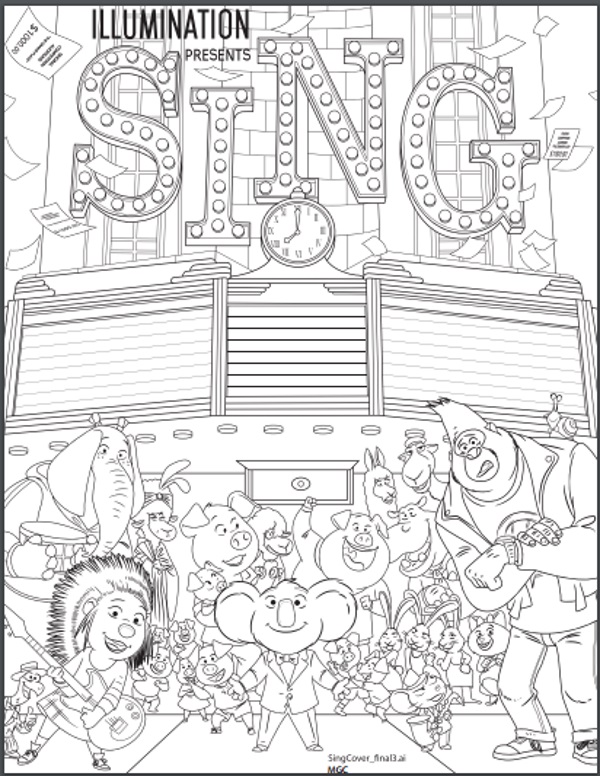600x776 Movie Sing Coloring Pages 2508085