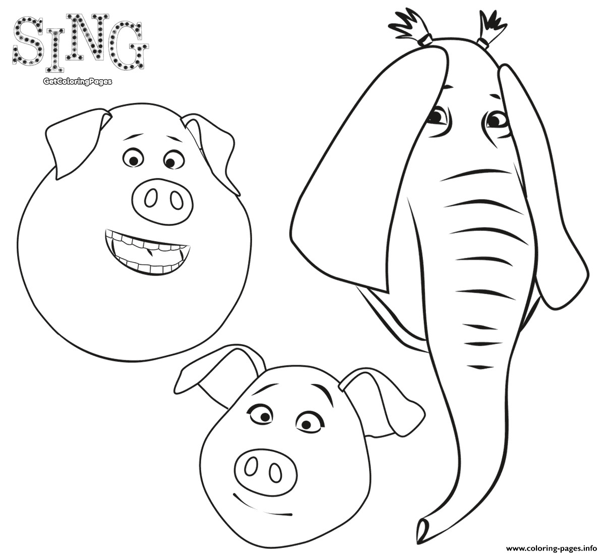 1200x1100 Singer Coloring Pages Top 30 Sing Movie Arilitv Com Pink Beauteous
